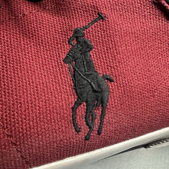 Polo Ralph Lauren Faxon Low Red Canvas Sneaker Sz 13D - Picture 8 of 16